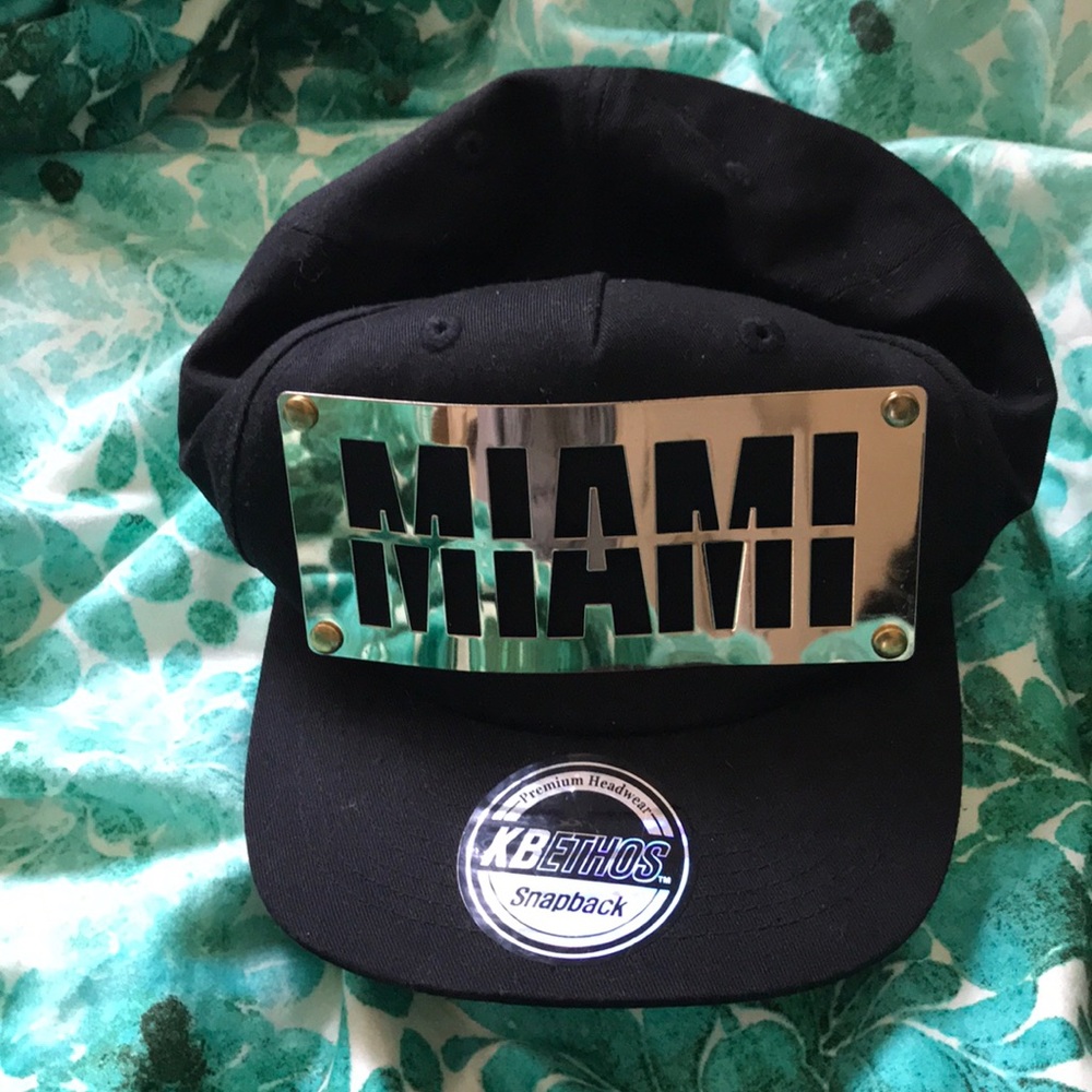 Designer KB Ethos gold plated Miami hat